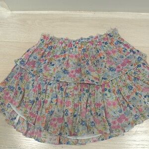 Floral loveshackfancy mini skirt